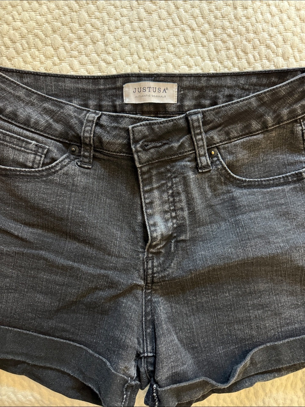Just USA Women’s black denim shorts | size small